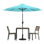 Flash Furniture XU-DG-810060362-UB19BTL-GG Chair & Table Set, Outdoor
