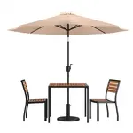 Flash Furniture XU-DG-810060362-UB19BTN-GG Chair & Table Set, Outdoor