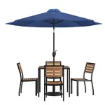 Flash Furniture XU-DG-810060364-UB19BNV-GG Chair & Table Set, Outdoor