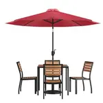 Flash Furniture XU-DG-810060364-UB19BRD-GG Chair & Table Set, Outdoor
