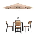 Flash Furniture XU-DG-810060364-UB19BTN-GG Chair & Table Set, Outdoor