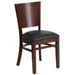 Flash Furniture XU-DG-W0094B-WAL-BLKV-GG Chair, Side, Indoor