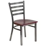 Flash Furniture XU-DG694BLAD-CLR-MAHW-GG Chair, Side, Indoor