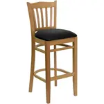 Flash Furniture XU-DGW0008BARVRT-NAT-BLKV-GG Bar Stool, Indoor