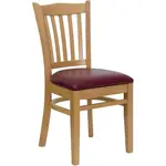 Flash Furniture XU-DGW0008VRT-NAT-BURV-GG Chair, Side, Indoor
