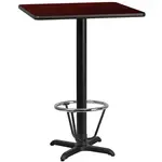 Flash Furniture XU-MAHTB-2424-T2222B-3CFR-GG Table, Indoor, Bar Height