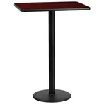 Flash Furniture XU-MAHTB-2430-TR18B-GG Table, Indoor, Bar Height