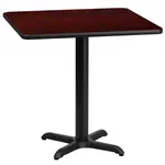 Flash Furniture XU-MAHTB-3030-T2222-GG Table, Indoor, Dining Height