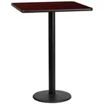 Flash Furniture XU-MAHTB-3030-TR18B-GG Table, Indoor, Bar Height