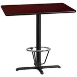 Flash Furniture XU-MAHTB-3042-T2230B-3CFR-GG Table, Indoor, Bar Height