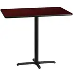 Flash Furniture XU-MAHTB-3048-T2230B-GG Table, Indoor, Bar Height