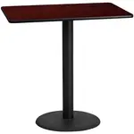 Flash Furniture XU-MAHTB-3048-TR24B-GG Table, Indoor, Bar Height