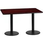 Flash Furniture XU-MAHTB-3060-TR18-GG Table, Indoor, Dining Height