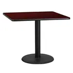 Flash Furniture XU-MAHTB-3636-TR24-GG Table, Indoor, Dining Height