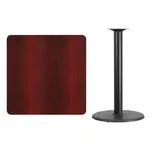 Flash Furniture XU-MAHTB-3636-TR24B-GG Table, Indoor, Bar Height