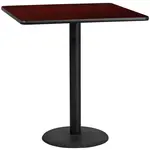 Flash Furniture XU-MAHTB-4242-TR24B-GG Table, Indoor, Bar Height