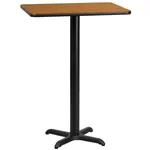 Flash Furniture XU-NATTB-2430-T2222B-GG Table, Indoor, Bar Height