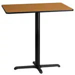 Flash Furniture XU-NATTB-2442-T2230B-GG Table, Indoor, Bar Height