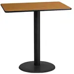 Flash Furniture XU-NATTB-2442-TR24B-GG Table, Indoor, Bar Height