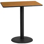 Flash Furniture XU-NATTB-2442-TR24B-GG Table, Indoor, Bar Height