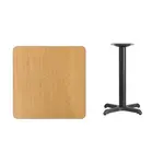 Flash Furniture XU-NATTB-3030-T2222-GG Table, Indoor, Dining Height