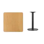 Flash Furniture XU-NATTB-3030-TR18-GG Table, Indoor, Dining Height