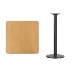 Flash Furniture XU-NATTB-3030-TR18B-GG Table, Indoor, Bar Height
