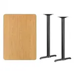 Flash Furniture XU-NATTB-3042-T0522B-GG Table, Indoor, Bar Height