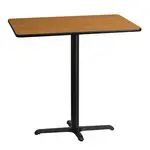 Flash Furniture XU-NATTB-3042-T2230B-GG Table, Indoor, Bar Height
