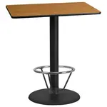 Flash Furniture XU-NATTB-3042-TR24B-4CFR-GG Table Top, Laminate