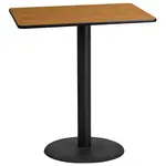 Flash Furniture XU-NATTB-3042-TR24B-GG Table, Indoor, Bar Height