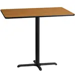 Flash Furniture XU-NATTB-3048-T2230B-GG Table, Indoor, Bar Height