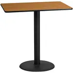 Flash Furniture XU-NATTB-3048-TR24B-GG Table, Indoor, Bar Height