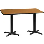 Flash Furniture XU-NATTB-3060-T2222-GG Table, Indoor, Dining Height