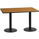 Flash Furniture XU-NATTB-3060-TR18-GG Table, Indoor, Dining Height