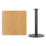 Flash Furniture XU-NATTB-3636-TR24B-GG Table, Indoor, Bar Height