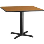 Flash Furniture XU-NATTB-4242-T3333-GG Table, Indoor, Dining Height