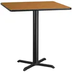 Flash Furniture XU-NATTB-4242-T3333B-GG Table, Indoor, Bar Height