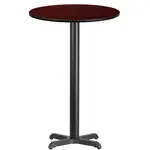 Flash Furniture XU-RD-24-MAHTB-T2222B-GG Table, Indoor, Bar Height
