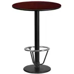 Flash Furniture XU-RD-24-MAHTB-TR18B-3CFR-GG Table, Indoor, Bar Height