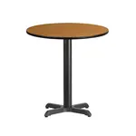 Flash Furniture XU-RD-24-NATTB-T2222-GG Table, Indoor, Dining Height