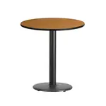 Flash Furniture XU-RD-24-NATTB-TR18-GG Table, Indoor, Dining Height