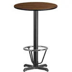 Flash Furniture XU-RD-24-WALTB-T2222B-3CFR-GG Table, Indoor, Bar Height