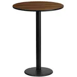 Flash Furniture XU-RD-24-WALTB-TR18B-GG Table, Indoor, Bar Height