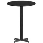 Flash Furniture XU-RD-30-BLKTB-T2222B-GG Table, Indoor, Bar Height