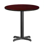 Flash Furniture XU-RD-30-MAHTB-T2222-GG Table, Indoor, Dining Height