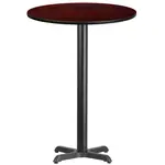 Flash Furniture XU-RD-30-MAHTB-T2222B-GG Table, Indoor, Bar Height