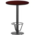 Flash Furniture XU-RD-30-MAHTB-TR18B-3CFR-GG Table, Indoor, Bar Height