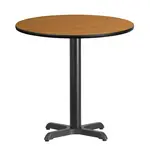 Flash Furniture XU-RD-30-NATTB-T2222-GG Table, Indoor, Dining Height