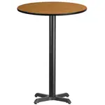 Flash Furniture XU-RD-30-NATTB-T2222B-GG Table, Indoor, Bar Height